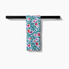 tea towel - microfiber - spring wavy leaves by geometry house