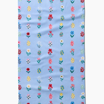tea towel - microfiber - spring wildflowers by geometry house