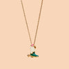 necklace - boot & spur - 18kgp enamel by peter and june
