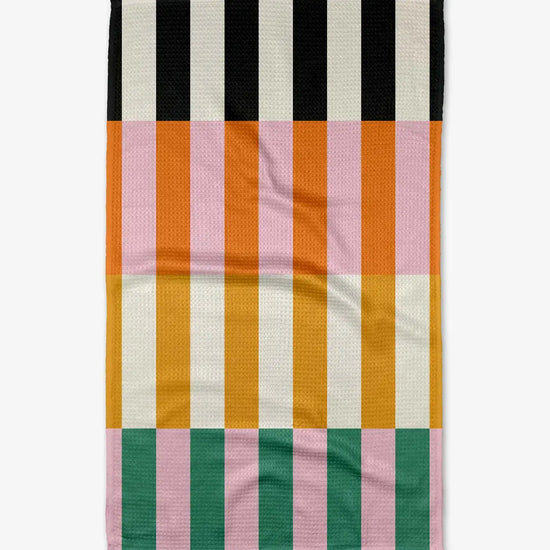 microfiber tea towel - stacked stripes by geometry house
