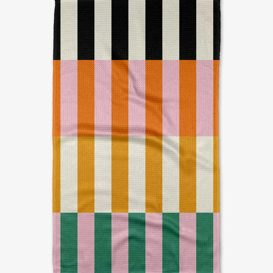 microfiber tea towel - stacked stripes by geometry house