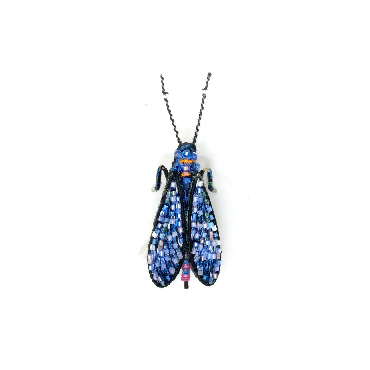 brooch pin - stained skywing fly by trovelore
