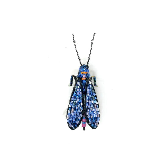brooch pin - stained skywing fly by trovelore