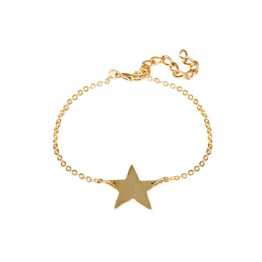 bracelet - star - gold - just trade by worldfinds