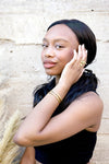 bracelet cuff - raw brass adjustable - "hannah" by peter and june