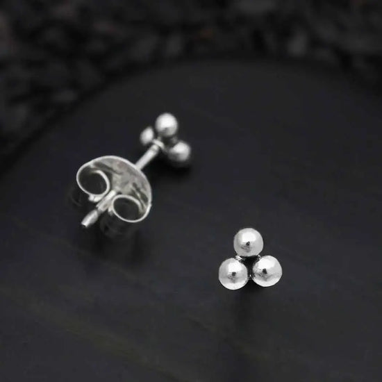 earring set - sterling 3 dots post by nina designs