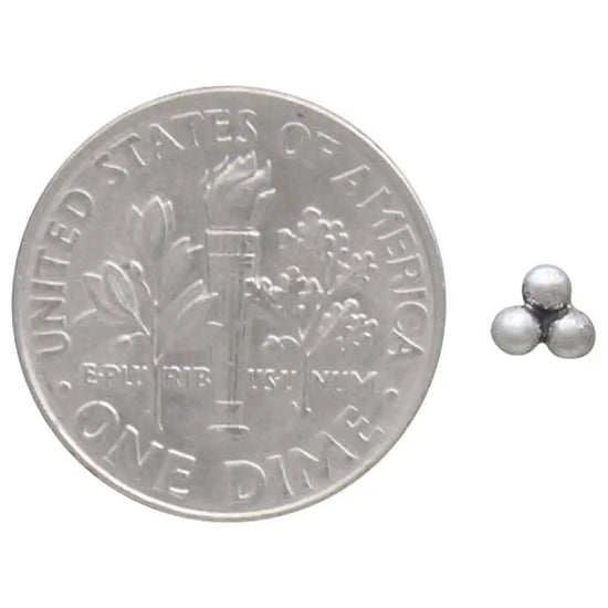 earring set - sterling 3 dots post by nina designs