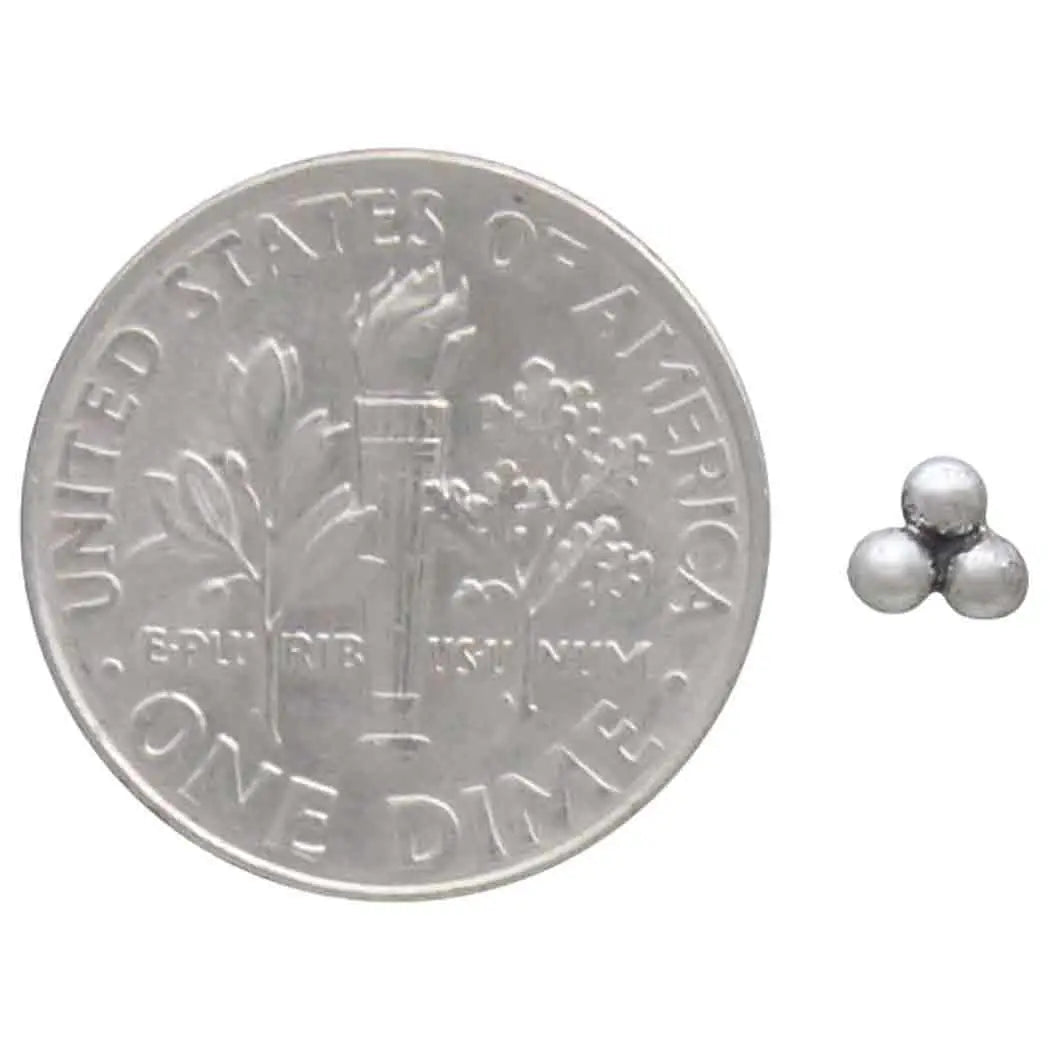 earring set - sterling 3 dots post by nina designs
