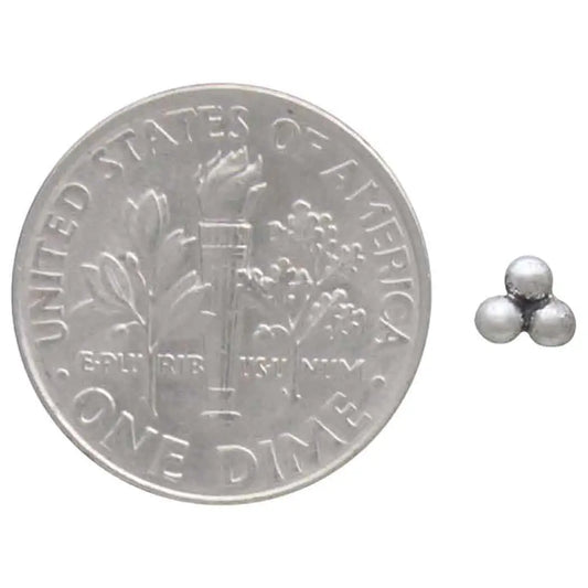 earring set - sterling 3 dots post by nina designs