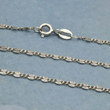 necklace - dainty sunburst chain 18" - sterling silver by nina designs