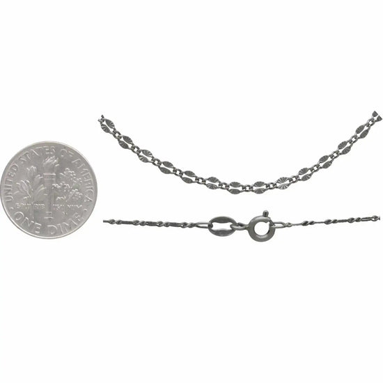 necklace - dainty sunburst chain 18" - sterling silver by nina designs