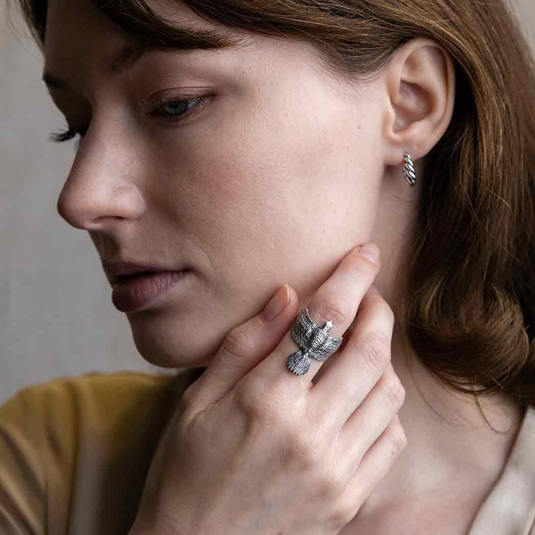 ring - eagle - sterling silver by nina designs