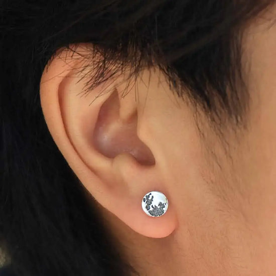 earring set - full moon post - sterling by nina designs