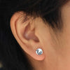 earring set - full moon post - sterling by nina designs