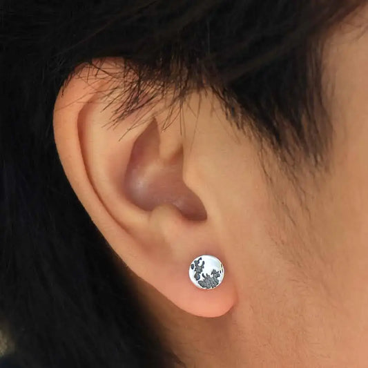 earring set - full moon post - sterling by nina designs