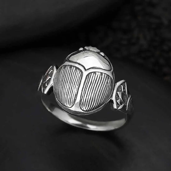 ring - scarab - sterling silver by nina designs