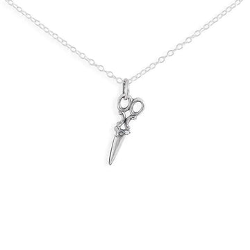 necklace - scissors charm 16-18" - sterling silver by nina designs