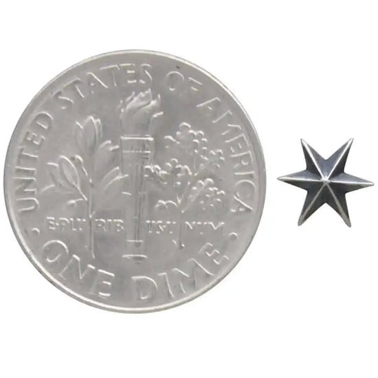 earrings - six pointed star stud - sterling silver by nina designs