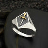 ring - sword signet - sterling silver by nina designs