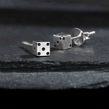 earrings set - sterling tiny dice stud by nina designs