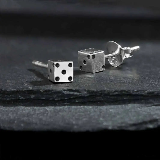 earrings set - sterling tiny dice stud by nina designs