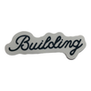 sticker - building - black script on white by stickers northwest