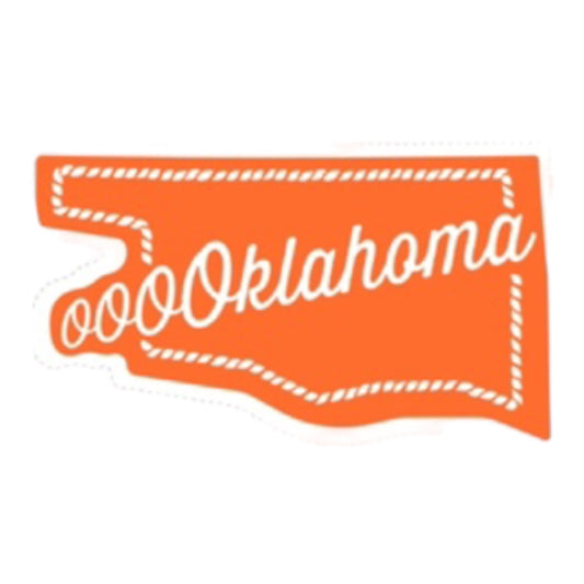 sticker - oklahoma - rope orange by plenty