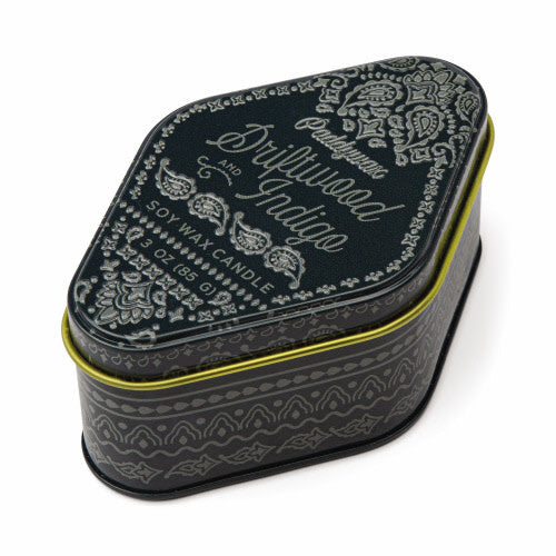 candle - bandana tin - driftwood indigo by paddywax