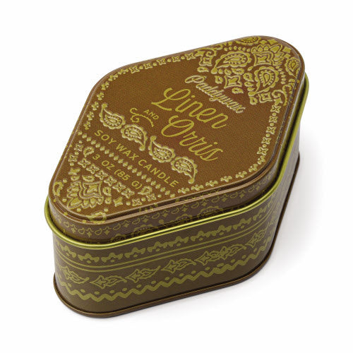 candle - bandana tin - linen & orris by paddywax