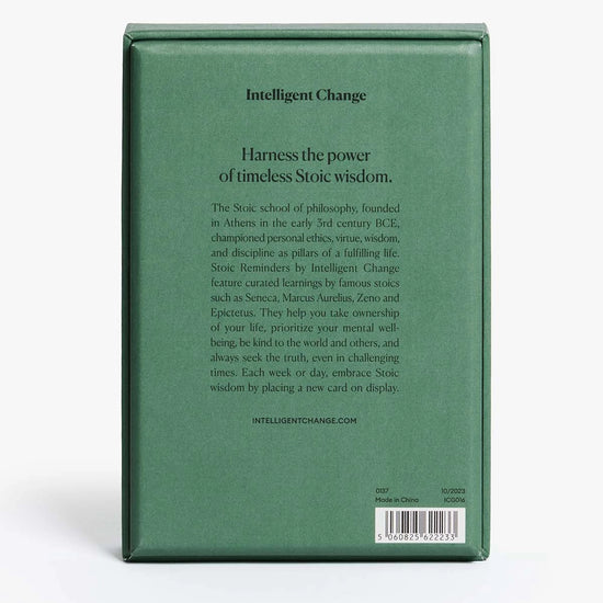 card set - stoic reminders - timeless wisdom quotes by intelligent change