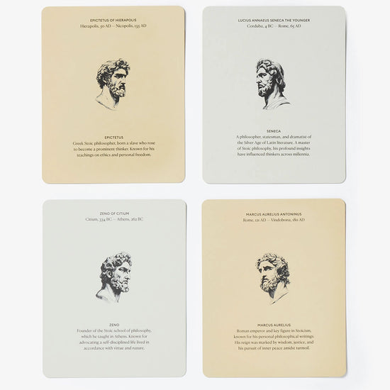 card set - stoic reminders - timeless wisdom quotes by intelligent change