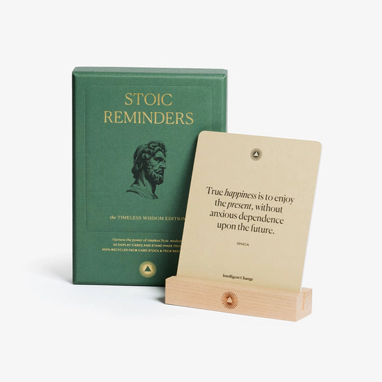 card set - stoic reminders - timeless wisdom quotes by intelligent change