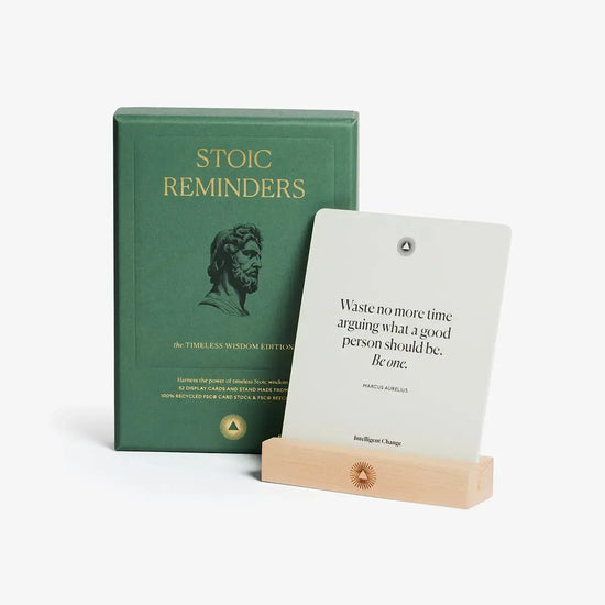 card set - stoic reminders - timeless wisdom quotes by intelligent change