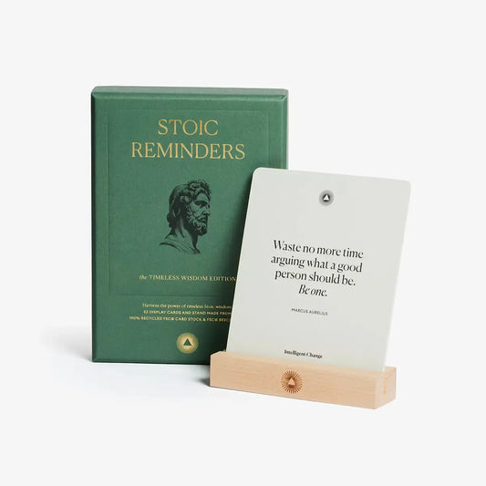 card set - stoic reminders - timeless wisdom quotes by intelligent change
