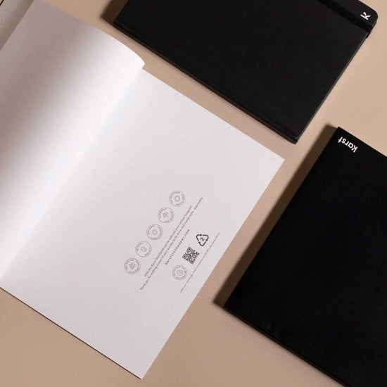 sketchpad - stone paper - softcover - black by ameico/karst