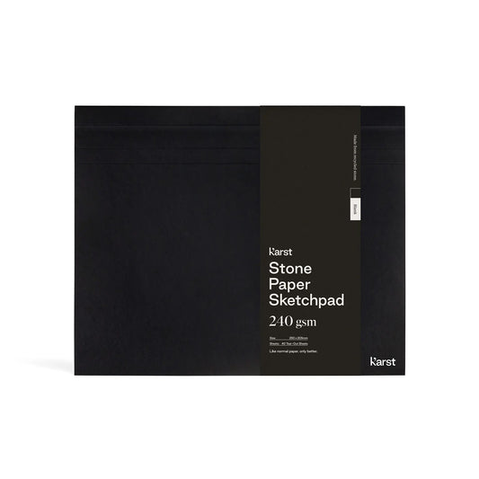 sketchpad - stone paper - softcover - black by ameico/karst