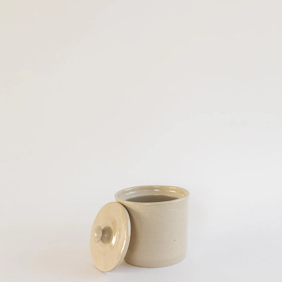 canister - stoneware - 5" h x 4.5" dia by millstream home