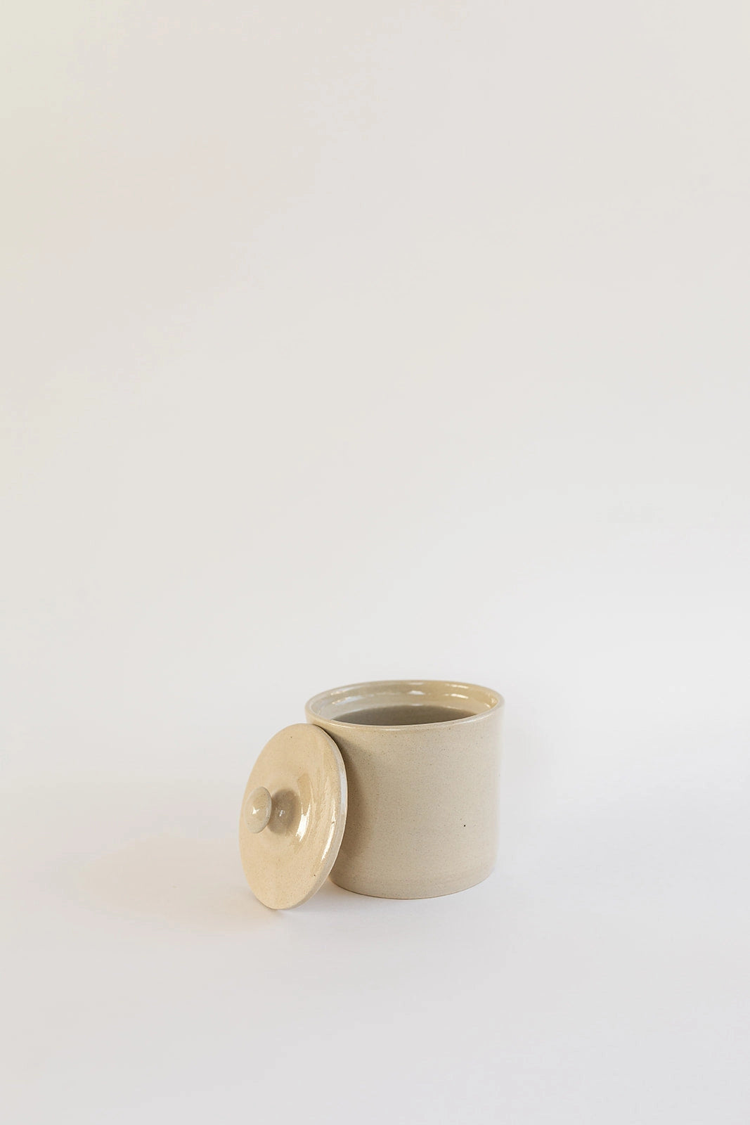 canister - stoneware - 5" h x 4.5" dia by millstream home