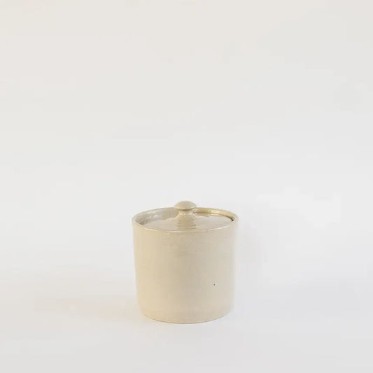 canister - stoneware - 5" h x 4.5" dia by millstream home