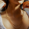 necklace - 2-strand string along hearts - 18kgp by peter and june