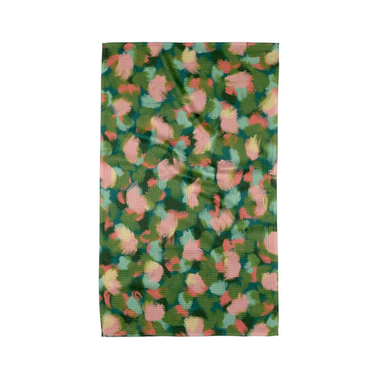 tea towel - microfiber - stroke of genius (abstract florals) by geometry house