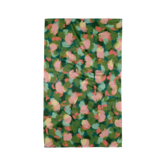 tea towel - microfiber - stroke of genius (abstract florals) by geometry house