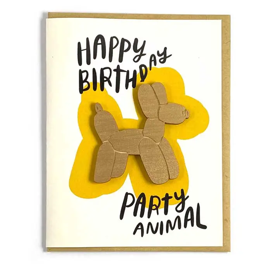 Card + Wood Magnet | Birthday | Party Animal