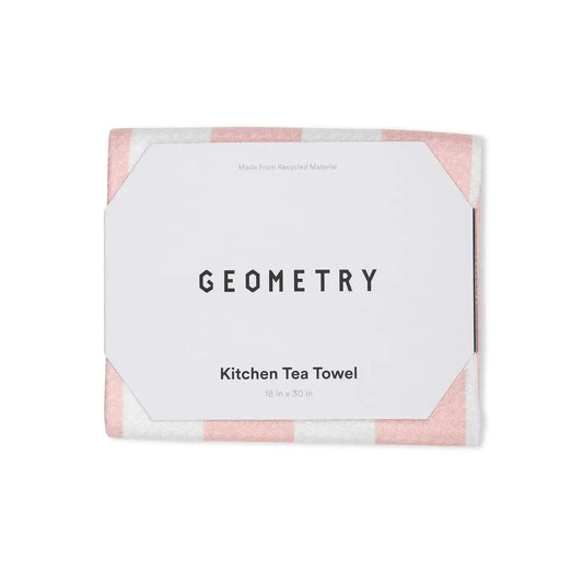 microfiber tea towel - bold pink by geometry house