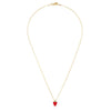 necklace - strawberry charm - 14k gold plate by amano studio