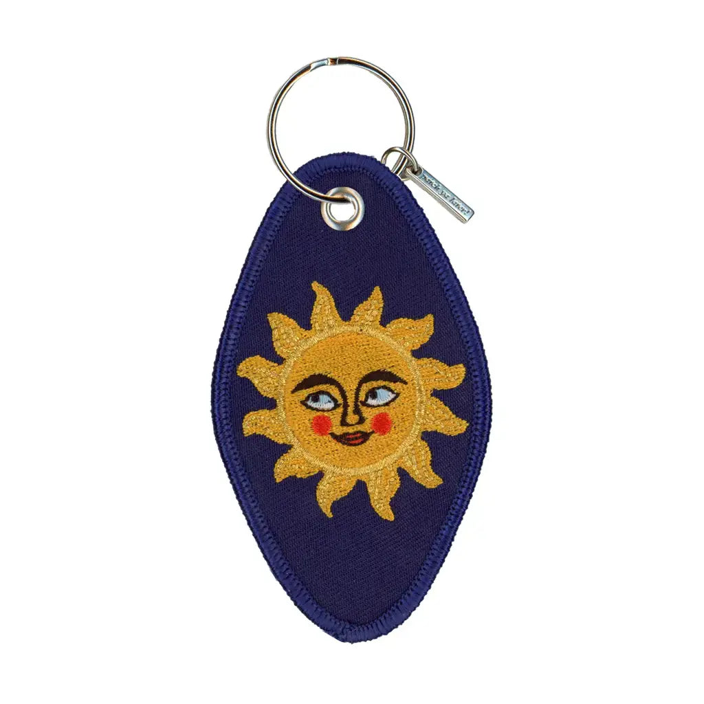 keychain - embroidered - sun & moon by patch ya later