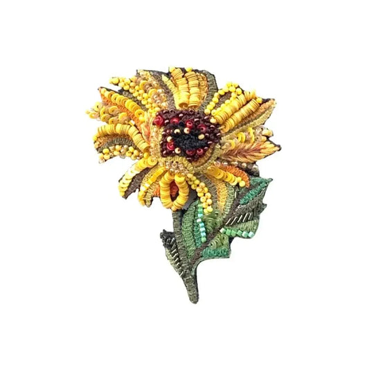 brooch pin - sunny sunflower by trovelore