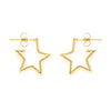 earrrings - star hoops - 14k gold plate by amano studio