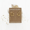 earrrings - star hoops - 14k gold plate by amano studio