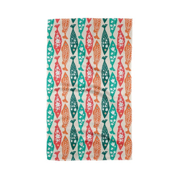 tea towel - microfiber - swedish fish multi by geometry house